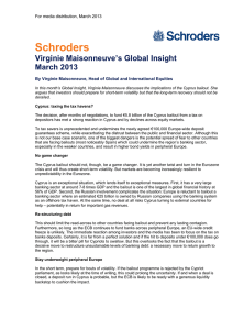 Schroders Virginie Maisonneuve’s Global Insight March 2013
