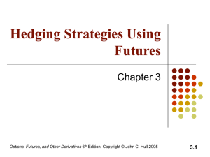 Hedging Strategies Using Futures Chapter 3 3.1