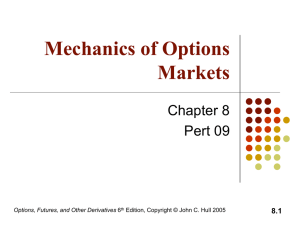 Mechanics of Options Markets Chapter 8 Pert 09