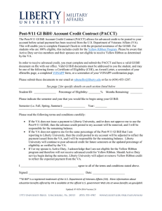 Post-9/11 GI Bill® Account Credit Contract (PACCT)