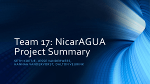 Team 17: NicarAGUA Project Summary