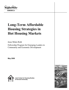 Long-Term Affordable Housing Strategies in Hot Housing Markets