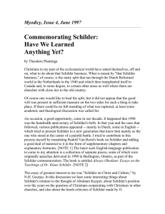 Commemorating Schilder: Have We Learned Anything Yet? Myodicy, Issue 4, June 1997
