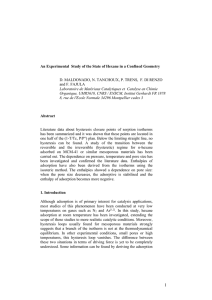 An Experimental  Study of the State of Hexane in... D. MALDONADO, N. TANCHOUX, P. TRENS,  F. DI RENZO