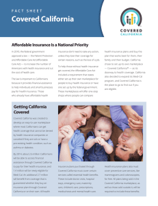 Covered California Affordable Insurance Is a National Priority