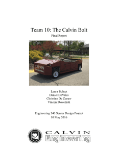 Team 10: The Calvin Bolt