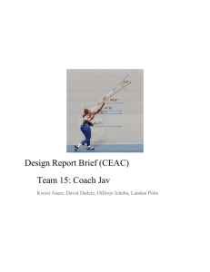 Design Report Brief (CEAC) Team 15: Coach Jav