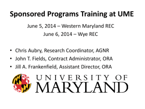 Sponsored Programs Training at UME