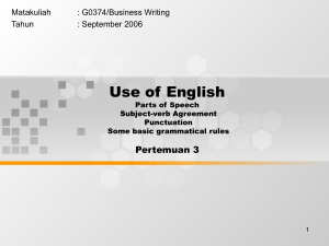 Use of English Pertemuan 3 Matakuliah : G0374/Business Writing