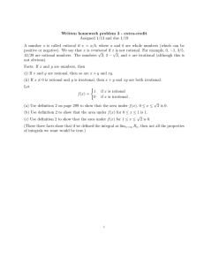 Written homework problem 3 - extra-credit Assigned 1/13 and due 1/19