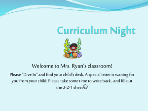 Welcome to Mrs. Ryan’s classroom!