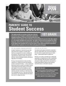 Student Success 1ST GradE parEnTS’ GuIdE To