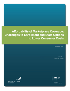 Affordability of Marketplace Coverage: Challenges to Enrollment and State Options