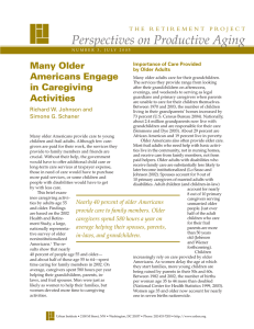 Many Older Americans Engage in Caregiving