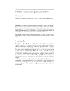 Multiple taxicab correspondence analysis Choulakian, V.