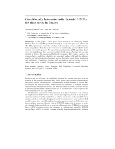 Conditionally heteroskedastic factorial HMMs for time series in finance