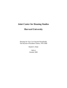 Joint Center for Housing Studies  Harvard University