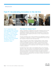 Fast IT: Accelerating Innovation in the IoE Era