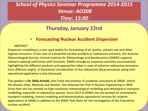 School of Physics Seminar Programme 2014-2015 Venue: AO208 Time: 15:00 Thursday, January 22nd