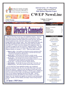 CWEP NewsLine  Volume 12 Issue 3