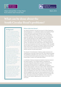 What can be done about the South Circular Road’s problems? Background