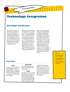 Technology Integration Our Hopes and Dreams s de Rock