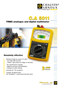C.A 5011 TRMS analogue and digital multimeter Genuinely effective