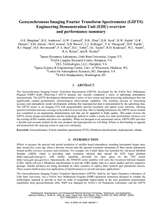 Geosynchronous Imaging Fourier Transform Spectrometer (GIFTS) Engineering Demonstration Unit (EDU) overview