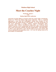 Meet the Coaches Night Madison High School
