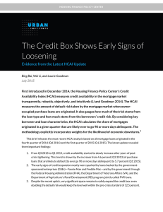 The Credit Box Shows Early Signs of Loosening