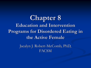 Chapter 8 Education and Intervention Programs for Disordered Eating in the Active Female