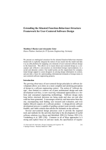 Extending the Situated Function-Behaviour-Structure Framework for User-Centered Software Design