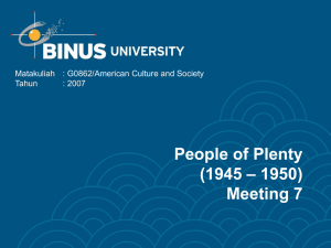 People of Plenty – 1950) (1945 Meeting 7