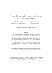 A general framework for statistical inference on discrete event systems