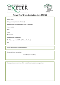 Annual Fund Grant Application Form 2015-16