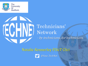 Natalie Kennerley FIScT CSci - by technicians, for technicians. @Your_TechNet