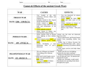 Causes &amp; Effects of the ancient Greek Wars  WAR CAUSES