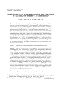 MICROBIAL CONSORTIA FROM RESIDENTIAL WASTEWATER FOR NORHANI JUSOH &amp; FIRDAUSI RAZALI