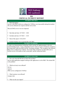ISS CRITICAL INCIDENT REPORT
