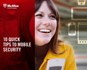 10 Quick Tips To Mobile securiTy