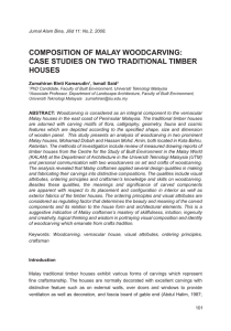 COMPOSITION OF MALAY WOODCARVING: CASE STUDIES ON TWO TRADITIONAL TIMBER HOUSES
