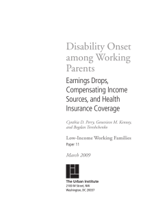 Disability Onset among Working Parents Earnings Drops,