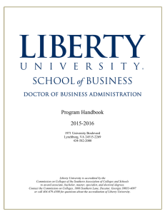 Program Handbook 2015-2016  1971 University Boulevard
