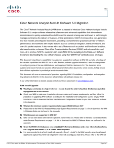 Cisco Network Analysis Module Software 5.0 Migration