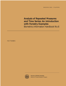 Analysis of Repeated Measures and Time Series: An Introduction with Forestry Examples