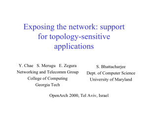 Exposing the network: support for topology-sensitive applications