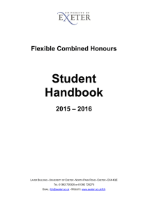 Student Handbook  Flexible Combined Honours