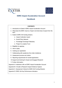 ESRC Impact Acceleration Account Handbook