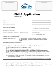 FMLA Application