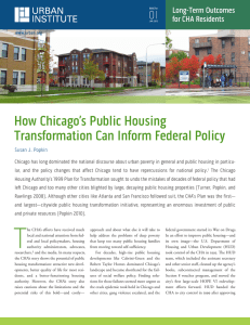 How Chicago’s Public Housing Transformation Can Inform Federal Policy 0I Long-Term Outcomes
